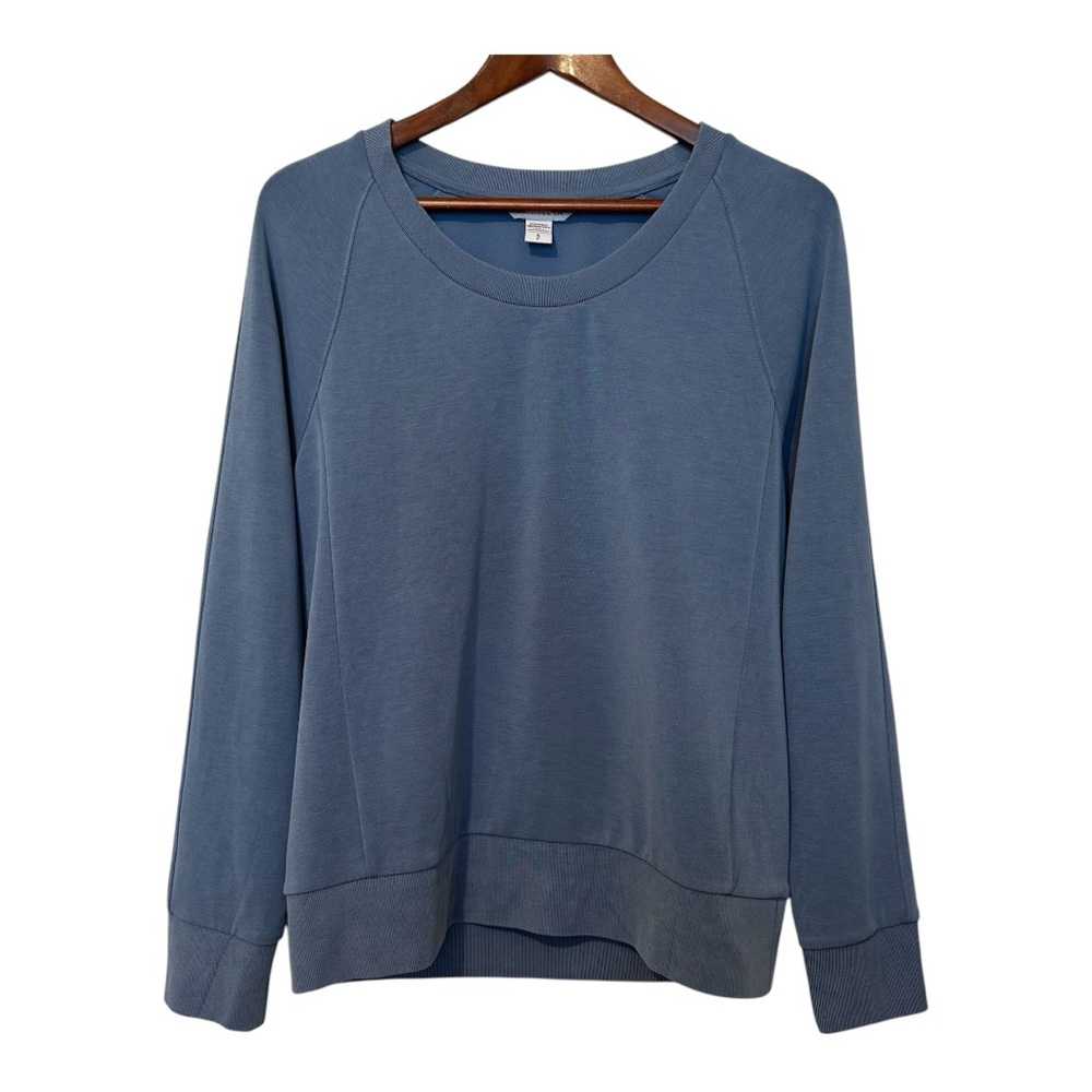 Athleta Seasoft Scoop-Neck Sweatshirt Long Sleeve Blue Women’s Size Small